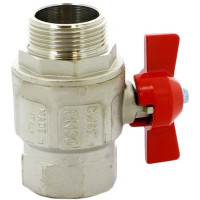 Кран шаровый НР-ВР 3/4" (бабочка) HLV