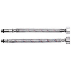 ZERIX шланг M10-30 см гибкая подводка в силиконой оболочке,гайка нержавейка (пара) (100) ZERIX шланг M10-30 см гибкая подводка в силиконой оболочке,гайка нержавейка (пара) (100)