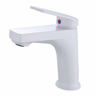 PLAMIX LUCAS-001 SET WHITE Смеситель для умывальника (с подводкой) (30 шт/ящ)