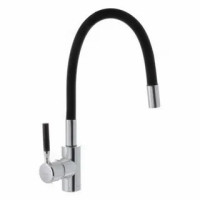 MIXXUS PREMIUM RIO 011 REFL. BLACK Смеситель для кухни с силиконовым изливом (цв.черн.)(10  шт/ящ)