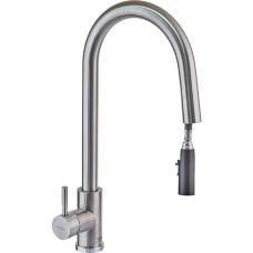 MIXXUS LUX-014 HIDDEN Смес. для кухни с выдвижной лейкой (скрытой) из нерж. стали SUS304 (10 шт/ящ)