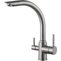 KOER KI-72019-02 Смес. для кухни с выходом для питьевой воды из нерж.ст. SUS304 (Цвет нерж)(8 шт/ящ)